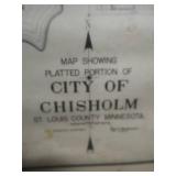 1938 PLAT MAP OF CHISHOLM