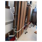 2 LARGE LUNCH TABLES W/HEAVY DUTY CASTERS