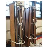 2 LARGE LUNCH TABLES W/HEAVY DUTY CASTERS