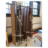 2 LARGE LUNCH TABLES W/HEAVY DUTY CASTERS