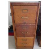 VINTAGE WOODEN FILE CABINET