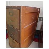 VINTAGE WOODEN FILE CABINET