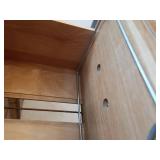 ATTACHED WOODEN FILE CABINETS