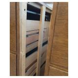 ATTACHED WOODEN FILE CABINETS