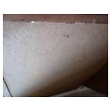 SMALL TABLE, FRAMEDCORK BOARD & ANTIQUE MORAL CODE SIGN