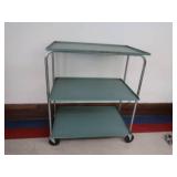 VINTAGE GREEN METAL CART