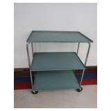 VINTAGE GREEN METAL CART