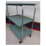 VINTAGE GREEN METAL CART