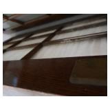 2 SOLID WOOD MULTIPANED DOORS