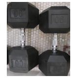 PAIR OF 90 LB DUMBBELLS