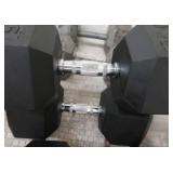 PAIR OF 85 LB DUMBBELLS