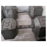 PAIR OF 80 LB DUMBBELLS