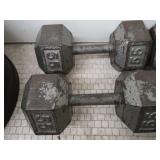 PAIR OF 55 LB DUMBBELLS