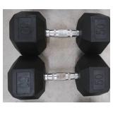 PAIR OF 50 LB DUMBBELLS