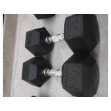 PAIR OF 35 LB DUMBBELLS