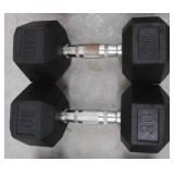 PAIR OF 30 LB DUMBBELLS