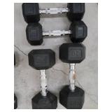 2 SETS DUMBBELLS 20 LB AND 10 LB
