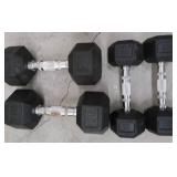 2 SETS DUMBBELLS 20 LB AND 10 LB