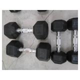 2 SETS DUMBBELLS 20 LB AND 10 LB
