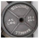 2 -45 LB BARBELL WEIGHTS
