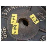 3 -35 LB BARBELL WEIGHTS