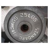 2 -25 LB BARBELL WEIGHTS