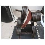 WEIGHT RACK W/WEIGHTS