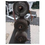 WEIGHT RACK W/WEIGHTS