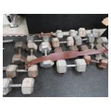 LARGE ASSORTED LOT OF DUMB BELLS.!!