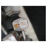 LARGE ASSORTED LOT OF DUMB BELLS.!!