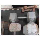 LARGE ASSORTED LOT OF DUMB BELLS.!!