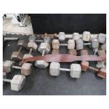 LARGE ASSORTED LOT OF DUMB BELLS.!!