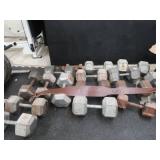 LARGE ASSORTED LOT OF DUMB BELLS.!!