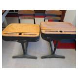 2 VINTAGE STUDENT DESKS