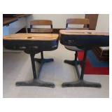 2 VINTAGE STUDENT DESKS