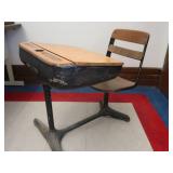 2 VINTAGE STUDENT DESKS