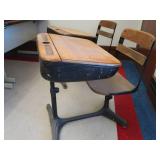 2 VINTAGE STUDENT DESKS