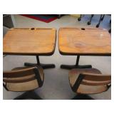 2 MATCHING STUDENT DESKS
