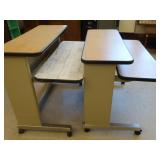2 ROLLING COMPUTER DESKS