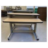 2 ROLLING COMPUTER DESKS