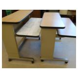 2 ROLLING COMPUTER DESKS