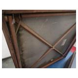 VINTAGE/ANTIQUE WOODEN UMBRELLA RACK? AND CARD TABLE