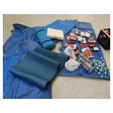BLUE MAT COVERS, GAMES, ASSORTED MATS