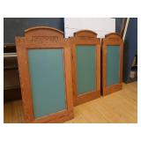 3 SMALL SOLID WOOD STANDING DIVIDERS