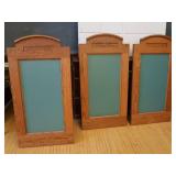 3 SMALL SOLID WOOD STANDING DIVIDERS