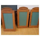 3 SMALL SOLID WOOD STANDING DIVIDERS