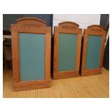 3 SMALL SOLID WOOD STANDING DIVIDERS