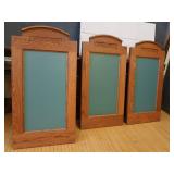 3 SMALL SOLID WOOD STANDING DIVIDERS