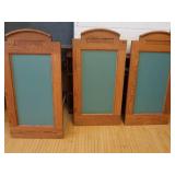 3 SMALL SOLID WOOD STANDING DIVIDERS