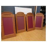 4 SMALL SOLID WOOD STANDING DIVIDERS
